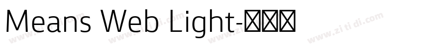 Means Web Light字体转换